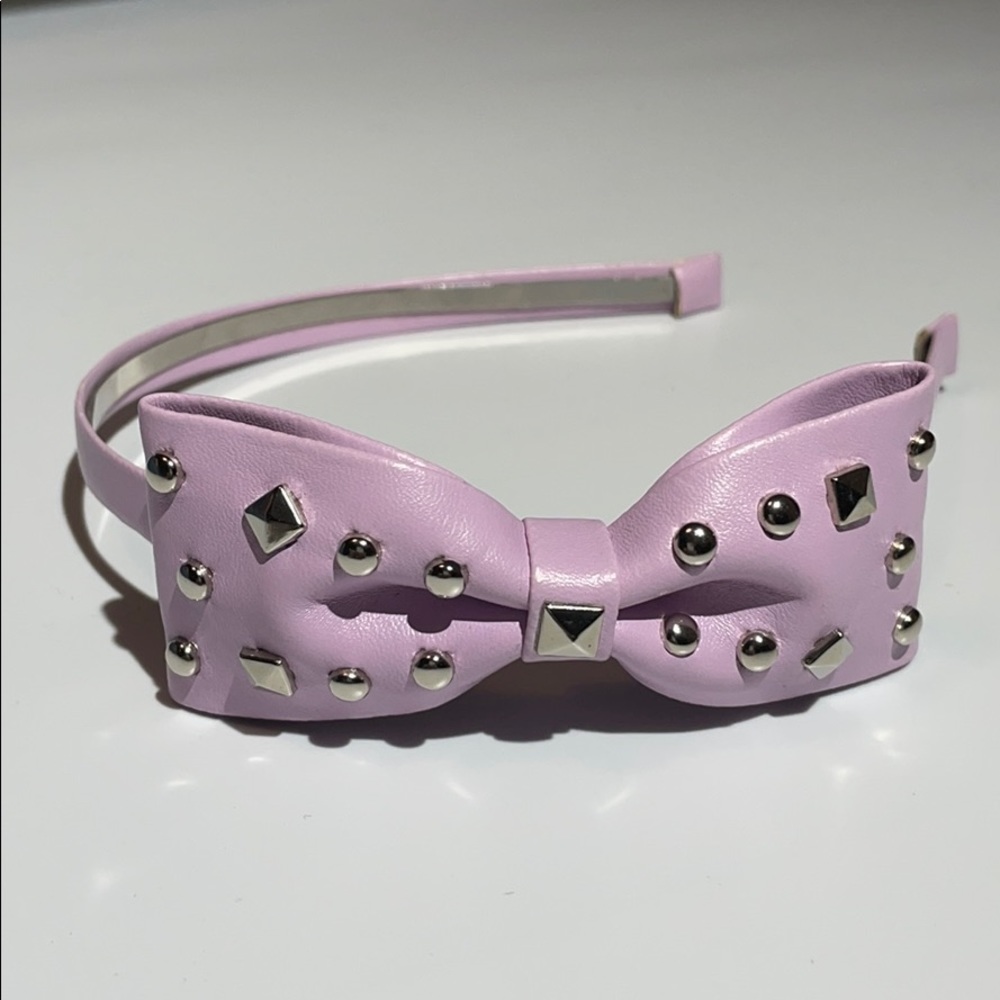 Leather Bow Headband